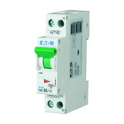 Kismegszakító 1P+N 6A B-jelleg 230V AC 6kA/60898 PLN6-B6/1N-DE EATON - 263269