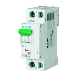 Kismegszakító 1P+N 6A C-jelleg 230V AC 10kA/60898 PL7-C6/1N EATON - 262746