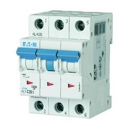 Kismegszakító 3P 20A C-jelleg 400V AC 10kA/60898 PL7-C20/3 EATON - 263410