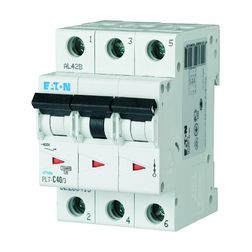 Kismegszakító 3P 40A C-jelleg 400V AC 10kA/60898 PL7-C40/3 EATON - 263413