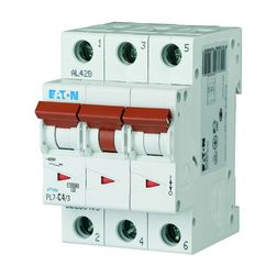 Kismegszakító 3P 4A C-jelleg 400V AC 10kA/60898 PL7-C4/3 EATON - 263405