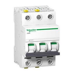 Kismegszakító 3P 63A C-jelleg 400V AC/DC 6kA/60898 20kA/60947 Acti9 iC60N Schneider - A9F04363