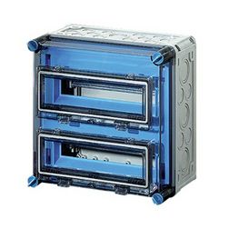 Kismegszakítós szekrény 2x12modul csapófedéllel IP65  Mi 1222 Hensel - 2000603