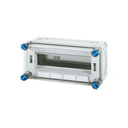 Kismegszakítós szekrény csoportos mérőhelyhez 12M N+PE IP65 falonkívüli műanyag Mi 1112-CS Hensel - 1091637