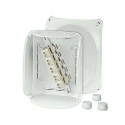 Kötődoboz 5x4x25mm2 falonkívüli 205mmx 255mmx 112mm szürke műanyag IP66 12 DK 2525 GZ Hensel - 62000162