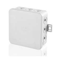 Kötődoboz falonkívüli 75mmx 75mmx 40mm szürke műanyag IP54 12 kábel/cső E125 F-TRONIC - 7340139