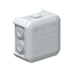 Kötődoboz falonkívüli műanyag 90mm x 90mm 52mm szürke IP55 T 40 OBO-BETTERMANN - 2007045