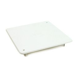 Kötődoboz fedél (MÜDK) négyzetes csavaros fehér műanyag 100mm x 100mm AK/RD 100 Dietzel - 000735