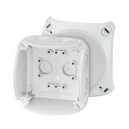 Kötődoboz időjárásálló falonkívüli 93mmx 93mmx 62mm szürke műanyag IP67 8 KF 0200 G Hensel - 62000041