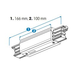 Közép betáp 3F világítási sínhez 16A 230-400V 3F falonkívüli fekete alumínium XTS 14-2 LIVAL - 19170142