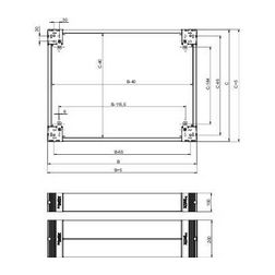 Lábazat oldalem-pár acél szürke 100mm-ma 400mm-sz 400mm-mé Spacial Schneider - NSYSPS4100