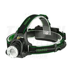 LED fejlámpa 5W tölthető Li-ion 1,5Ah 500lm fókuszállítós műanyag 1x TRACON - HL500B