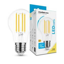 LED lámpa A60 DIM körte A filament 8W- 75W E27 1055lm 827 DIM 220-240V AC 15000h 360° 2700K Modee - ML-A60F2700K8WE27D