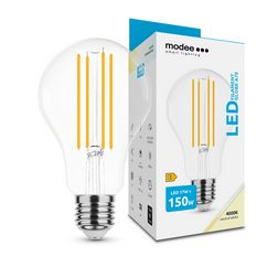 LED lámpa A70 körte A filament 17W- 150W E27 2452lm 840 220-240V AC 35000h 360° 4000K Modee - ML-A70F4000K17WE27