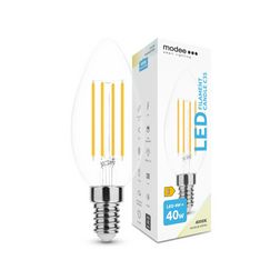 LED lámpa B35 gyertya filament 4W- 40W E14 470lm 840 220-240V AC 35000h 360° 4000K Modee - ML-CF4000K4WE14