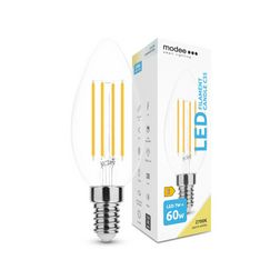 LED lámpa B35 gyertya filament 7W- 60W E14 806lm 827 220-240V AC 35000h 360° 2700K Modee - ML-CF2700K7WE14