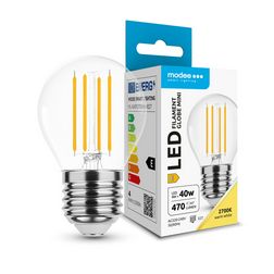 LED lámpa kisgömb P45 filament 4W- 45W E27 430lm 827 220-240V AC 25000h 360° 2700K Modee - ML-G45F2700K4WE27