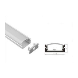 LED szalag profil készlet alu. 17,3x7x1000mm +átl. fedél +klipsz +végzárók  Clearled - CLW67611A