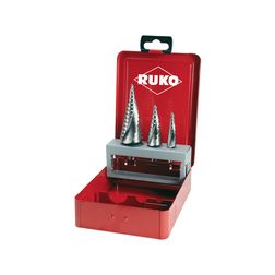 Lépcsősfúró készlet 3-darabos 4-12mm/4-20mm/4-30mm HSS RUKO - 101026