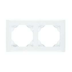 Logus90 keret BASE 2-es vízszintes és függőleges műanyag fehér BASE Elko EP - 90920TBR