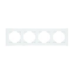 Logus90 keret BASE 4-es vízszintes és függőleges műanyag fehér BASE Elko EP - 90940TBR