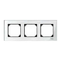 M-Elegance keret 3-as gyöngyfehér vízszintes és függőleges üveg Schneider - MTN404319