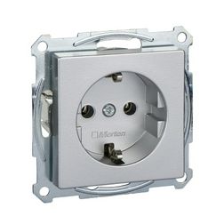 MERTEN 2P+F csatlakozóaljzat, rugós, 16A, System-M, alumínium - MTN2301-0460