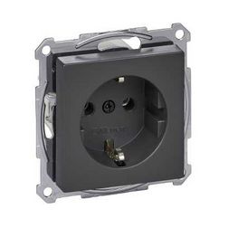 MERTEN 2P+F csatlakozóaljzat, rugós, 16A, System-M, antracit - MTN2301-0414