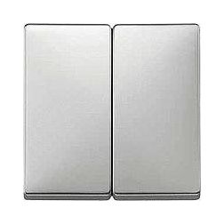 Merten-SD billentyű rozsdamentes acél kettős kapcs/nyg.-hoz nemesacél üres-jel IP20 fém Schneider - MTN412546