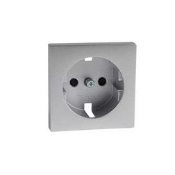 Merten-SM 162 dugalj földelt gyerekzárral alumínium IP20 süllyesztett Schneider - MTN2330-0460