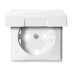 Merten-SM 162 dugalj földelt központi fedlap csapófedéllel fehér IP20 süllyesztett Schneider - MTN2341-0319