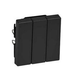 Merten-SM billentyű 101/3 hármas kapcs/nyg.-hoz antracit üres-jel IP20 műanyag matt Schneider - MTN311914