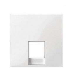 Merten-SM fedlap RJ11 telefoncsatlakozóhoz műanyag címketartó nélkül polárfehér Schneider - MTN469619