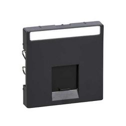 Merten-SM fedlap RJ45 adatcsatlakozóhoz műanyag antracit címketartóval Schneider - MTN465814