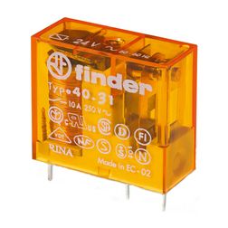 Miniatűr relé NYÁK/dugasz 10A 1-v 230VAC monostabil IP20 40.31.8.230.0000 FINDER - 403182300000