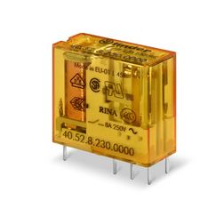 Miniatűr relé NYÁK/dugasz 8A 2v 8A 230V50Hz monostabil IP20 40.52.8.230.0000 FINDER - 405282300000