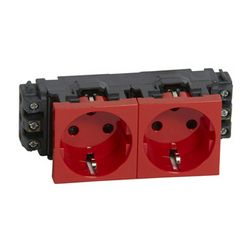 Mosaic 162/2 dugalj sínes földelt központi fedlap piros IP20 csatornába csavaros DLP LEGRAND - 077622