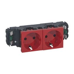 Mosaic 162/2 dugalj sínes földelt központi fedlap piros IP40 csatornába DLP LEGRAND - 077412