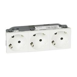 Mosaic 162/3 dugalj sínes földelt központi fedlap fehér IP20 beépített rugós LEGRAND - 077253