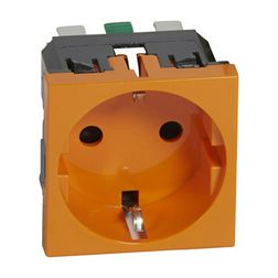 Mosaic 162 dugalj földelt központi fedlap gyerekzárral narancs IP41 modultartó LEGRAND - 077217