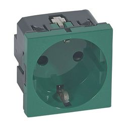 Mosaic 162 dugalj földelt központi fedlap zöld IP41 modultartó szorítókapcsos LEGRAND - 077216