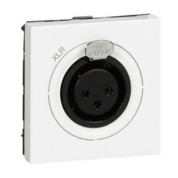 Mosaic audió csatlakozó betét közpotni fedéllel XLR anya műanyag fehér LEGRAND - 078755