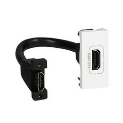 Mosaic médiacsatlakozó betét közp. fedéllel HDMI 0,15m kábellel fehér címketartóval LEGRAND - 078778