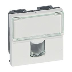 Mosaic telefon csatlakozó betét közp. fedéllel RJ11 műanyag fehér címketartóval LEGRAND - 078731