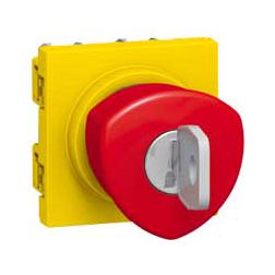 Mosaic vészgomba-nyomó komplett 2mod 1ny 1z süllyesztett kulcsos nyugtázás csavaros LEGRAND - 076601