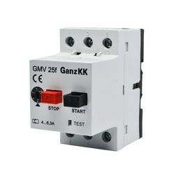 Motorvédő kapcsoló 16-20A-hő 3kA fix termomágneses csavaros GMV 25F Ganz KK - 400-2000-012