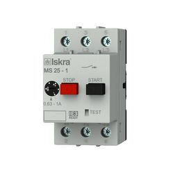Motorvédő kapcsoló 3P 0,63-1A-hő 50kA fix termomágneses csavaros MS25 Iskra - 30.107.959