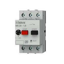 Motorvédő kapcsoló 3P 1-1,6A-hő 50kA fix termomágneses csavaros MS25 Iskra - 30.107.960