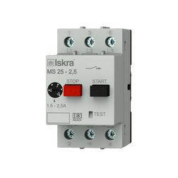 Motorvédő kapcsoló 3P 1,6-2,5A-hő 50kA fix termomágneses csavaros MS25 Iskra - 30.107.961