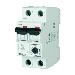Motorvédő kapcsoló sorolható 6.3-10A-hő 10kA fix mágneses csavaros Z-MS-10/2 EATON - 248398